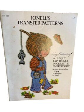 Jonells Transfer Patterns Embroidery No. 505 Iron-On Designs Creative Fun!